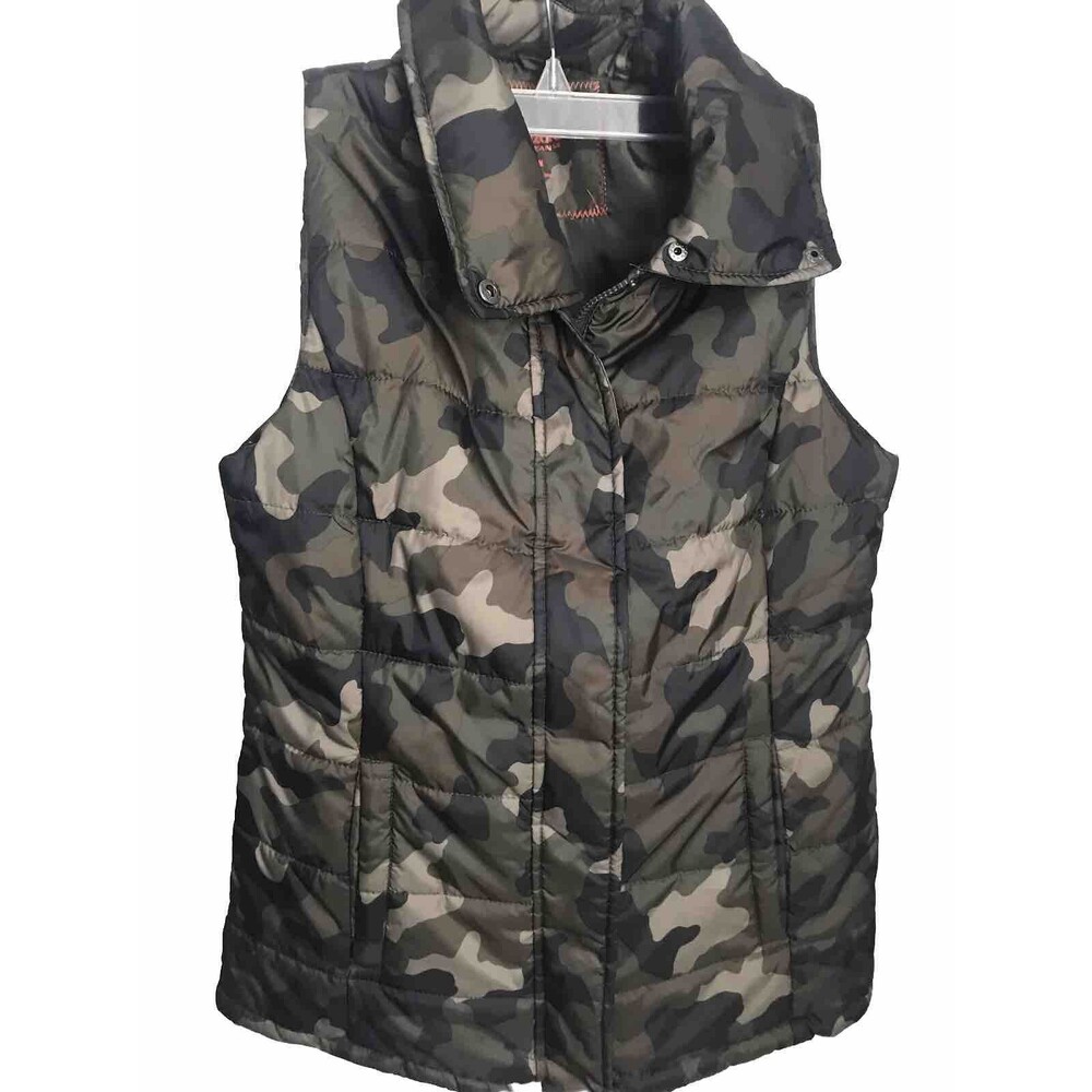 Arizona Jeans Camo  Quilted Vest Ladies Sz M